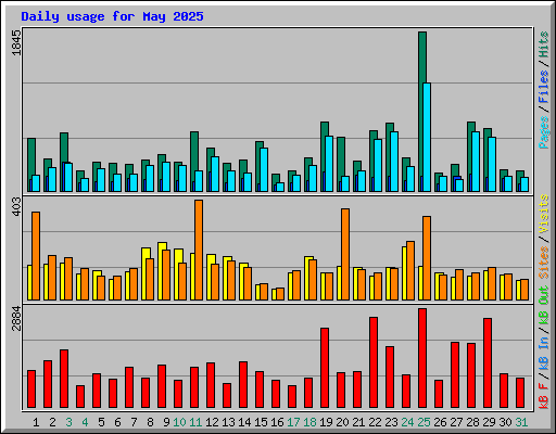 Daily usage for May 2025