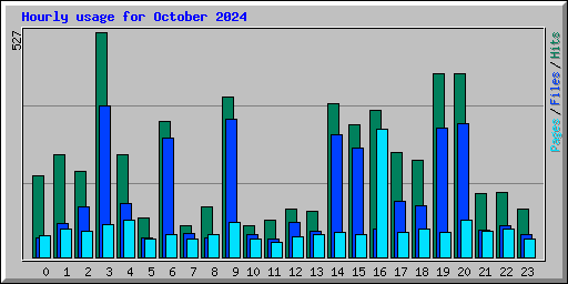 Hourly usage for October 2024