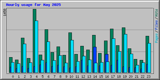 Hourly usage for May 2025