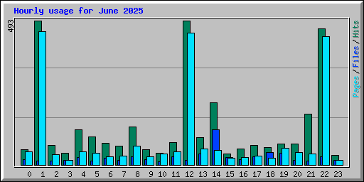 Hourly usage for June 2025