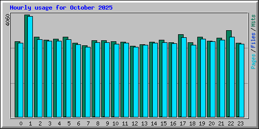 Hourly usage for October 2025