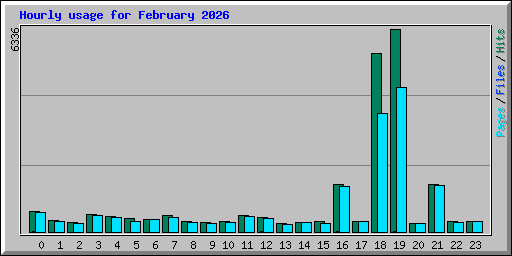 Hourly usage for February 2026