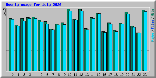 Hourly usage for July 2026